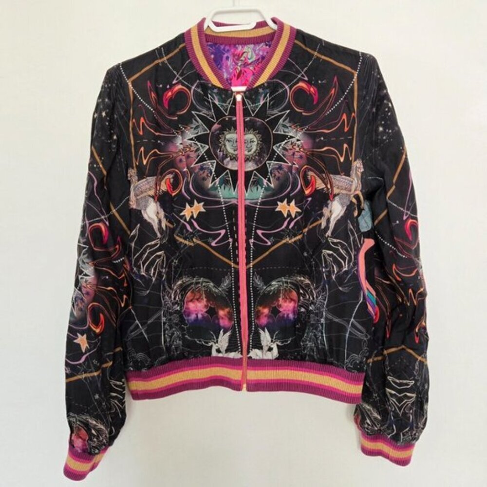 Camilla Tropic Of Neon Bomber Jacket Reversible Small - Picture 3 of 14